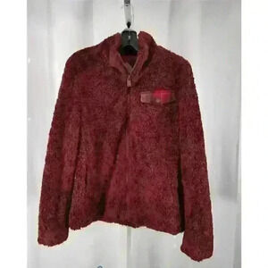 Pendleton Womens Fuzzy Full Zip Jacket Sherpa Coat Size Medium Cold Weather Cozy